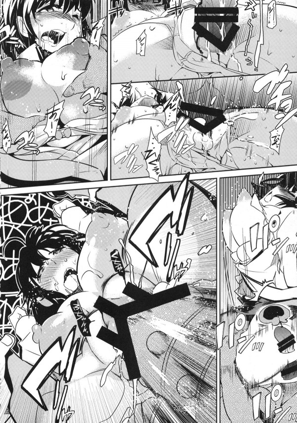 【エロ漫画】爆乳娘がエレベーターガールを一日体験したら乗ってくる男たちに犯されることになるｗｗｗ (11)